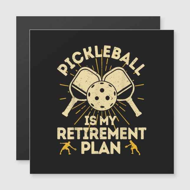 Rolig Pickleball Min pensionsplan Vintage (Fram/baksida)