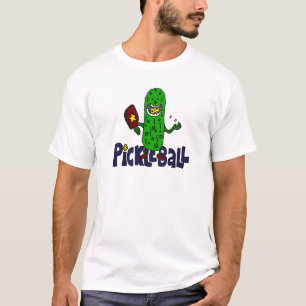 Rolig Pickleball monstertecknad Tee
