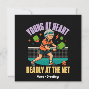 Rolig Pickleball Mormor Ung i Hjärtat Dödligt Nät Inbjudningar