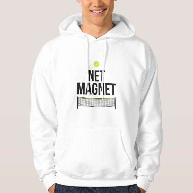 Rolig Pickleball Nätmagnet Hoodie (Framsida)