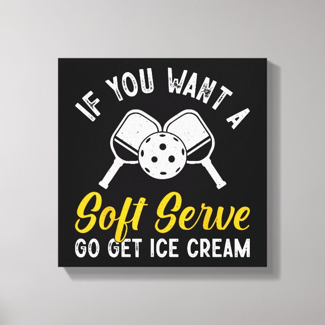 Rolig Pickleball Om Du Vill Ha En Mjuk Servering G Canvastryck (Framsida)