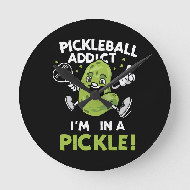 Rolig-Pickleball Rund Klocka (Framsida)