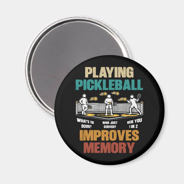 Rolig Pickleball-Spande Presentidé Förbättrar Minn Magnet (Front/Back)