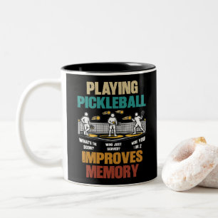 Rolig Pickleball-spel Förbättrar Minne Presentidé Två-Tonad Mugg
