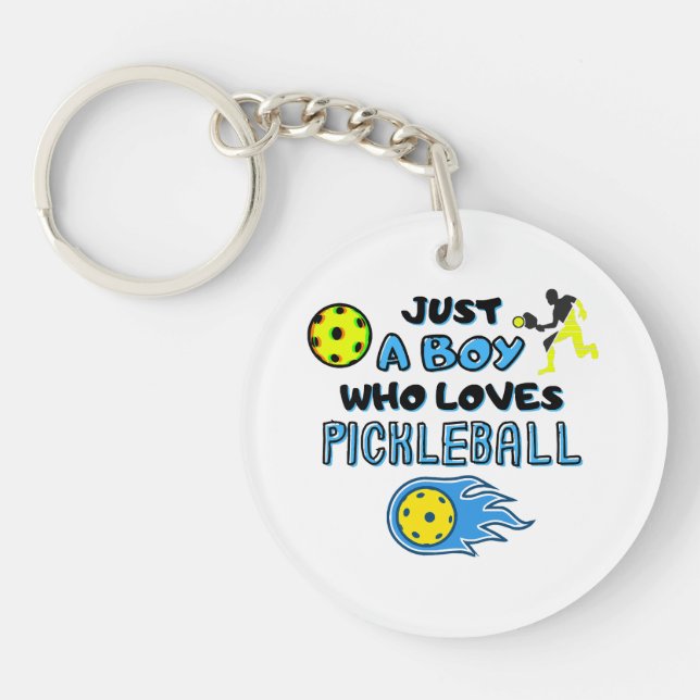 Rolig Pickleball-spelare Bara En Pojke Som älskar  (Framsidan)