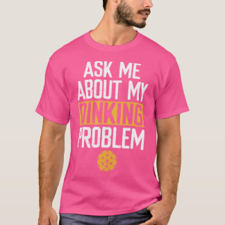 Rolig Pickleball-spelare Paddle Pickleballande Pic T Shirt