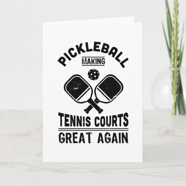 Rolig Pickleball Superbra Igen Dink Present Kort (Framsida)