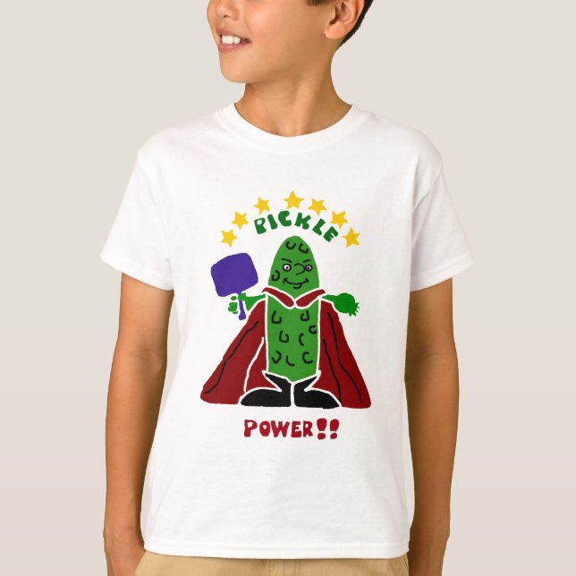 Rolig Pickleball toppen hjälteknipa Tee Shirt (Framsida)