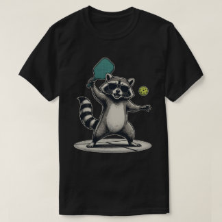 Rolig Pickleball-tvättbjörn - Retro Sport Grafik T Shirt