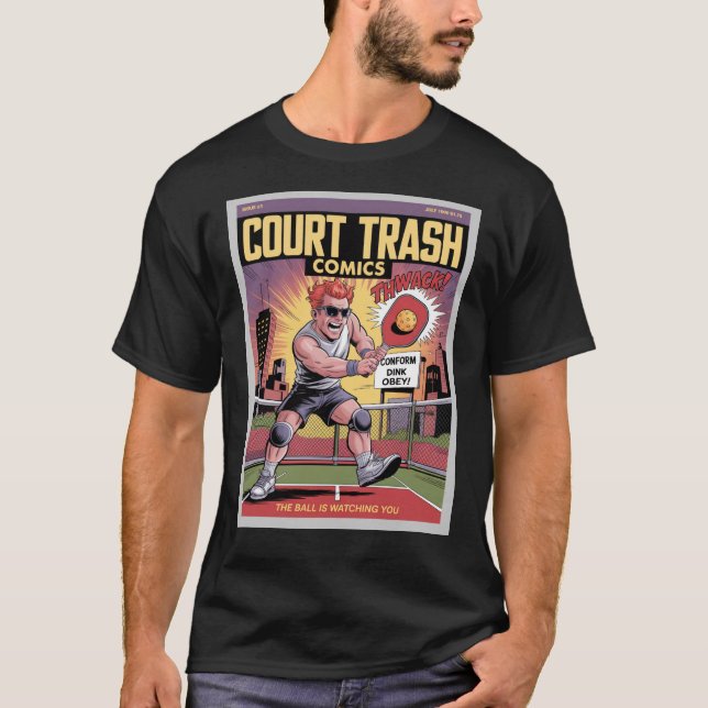 Rolig Pickleballboll Iaktar Dig T Shirt (Framsida)
