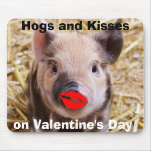Rolig Piglet för rolig valentines day Musmatta