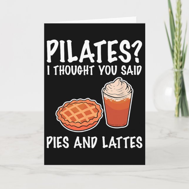 Rolig Pilates Jag Trodde Du Sa Pajer Och Lattar  Kort (Framsida)