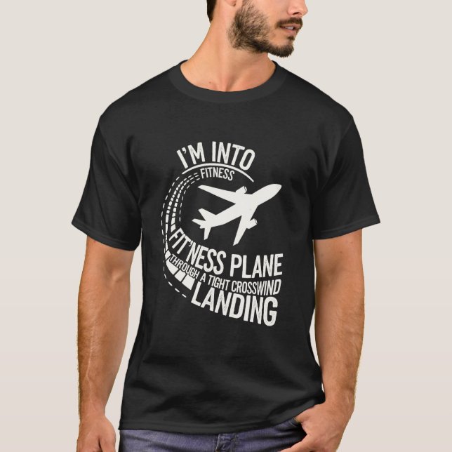 Rolig Pilot Konst Flygplan Flygentusiaster För Mig T Shirt (Framsida)