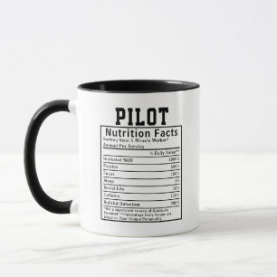 Rolig Pilot Näringsfakta Flygbolag Kapten Present Mugg