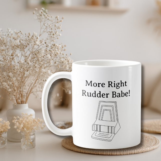 Rolig Pilot Skämt Cessna Höger Rodret Aviation Kaffemugg (Skapare uppladdad)