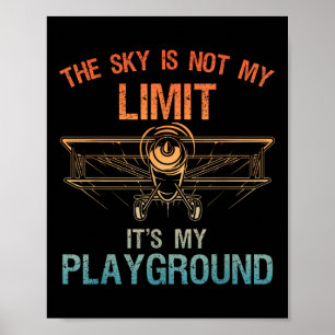Rolig pilotdesign för män kvinnor flygflygplan poster