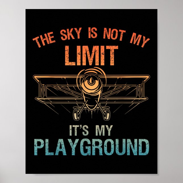 Rolig pilotdesign för män kvinnor flygflygplan poster (Framsidan)