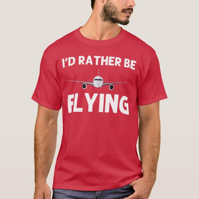 Rolig pilotdesign för män kvinnor flygflygplan t shirt (Framsida)