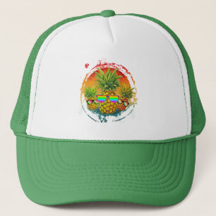 Rolig Pineapple Sommarstämning Keps