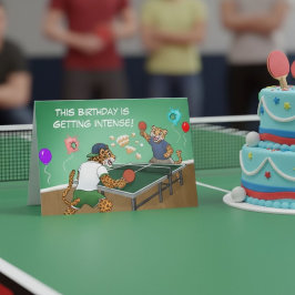 Rolig Ping Pong Födelsedag Intensiv Jaguar Fest Kort