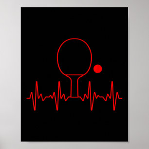 Rolig Ping Pong-present För Män Kvinnor Bordtennis Poster