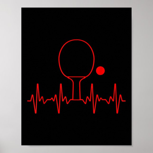 Rolig Ping Pong-present För Män Kvinnor Bordtennis Poster (Framsidan)