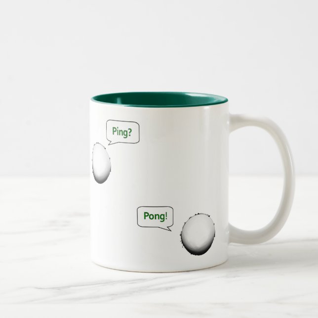 Rolig Ping Pong Två-Tonad Mugg (Höger)