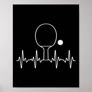 Rolig Pingispresent För Män Kvinnor Bordtennis Han Poster