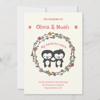 Rolig pingvin inbjudningskort