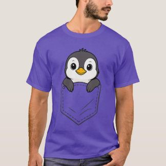 Rolig pingvin som tittar i fickan Djurälskare Män T Shirt