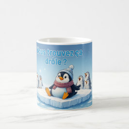 Rolig pingvinögonblick kaffemugg