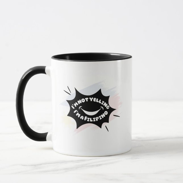 Rolig Pinoy-citat-mugg Stolt filippinsk kaffekopp (Vänster)
