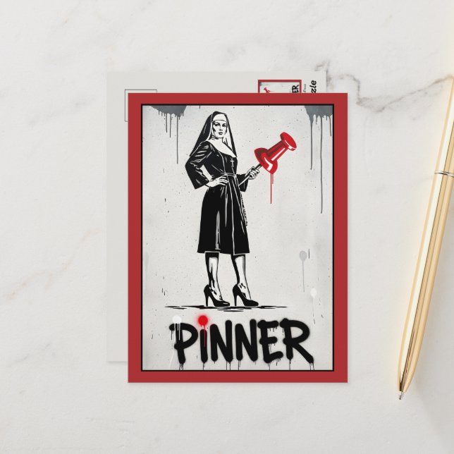 Rolig Pinterest-parodi Vykort (Fram/Back In Situ)