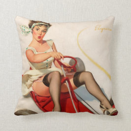 Rolig pinupflicka kudde