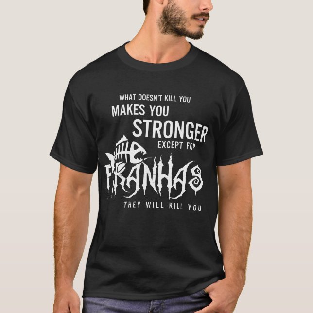 Rolig PiranhaT-tröja - gulliga älskarefiskgåvor T Shirt (Framsida)