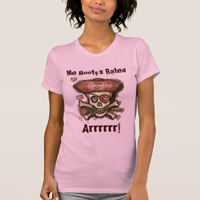 Rolig pirat bootyT-tröja Tee Shirt (Framsida)