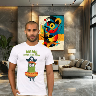 Rolig Pirat Kaktus Snack Time Team Anpassningsba T Shirt