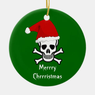 Rolig piratgod julhälsning Matey Arrrgh Julgransprydnad Keramik