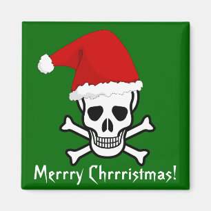 Rolig piratgod julhälsning Matey Arrrgh Magnet