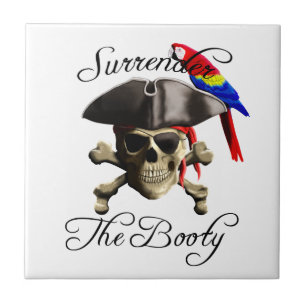 Rolig piratkapitulation bootyn kakelplatta