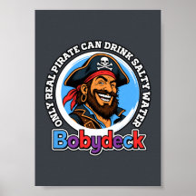 Rolig piratkapten citat semi-glansaffisch