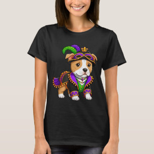 Rolig Pitbull Älskare Festival Karneval Mardi Gras T Shirt
