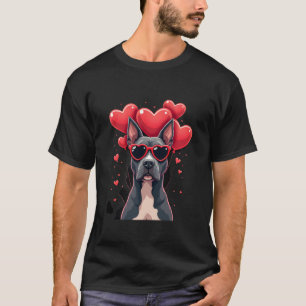 Rolig Pitbull Hjärtan Alla Hjärtans Dag Hund Pappa T Shirt