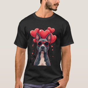 Rolig Pitbull Hjärtan Alla Hjärtans Dag Hund Pappa T Shirt