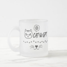 Rolig Pixel Katt / Rolig Katt Tech Citat CAT GPT A Frostad Glasmugg