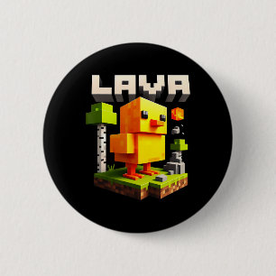 Rolig Pixel Kyckling Gamer Humor Meme  Knapp