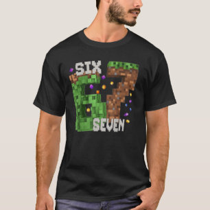 Rolig Pixel Sex Sju 67 Gamer Födelsedag för Män Bo T Shirt