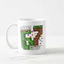 Rolig Pixel Sex Sju 67 Spelare Födelsedag för Män  Kaffemugg