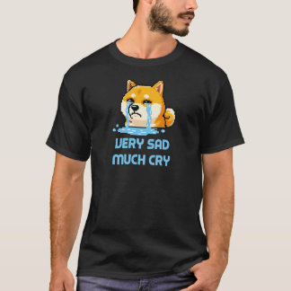 Rolig pixelart Shiba Inu hund meme T Shirt