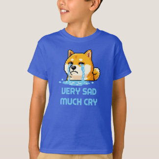 Rolig pixelart Shiba Inu hund meme T Shirt
